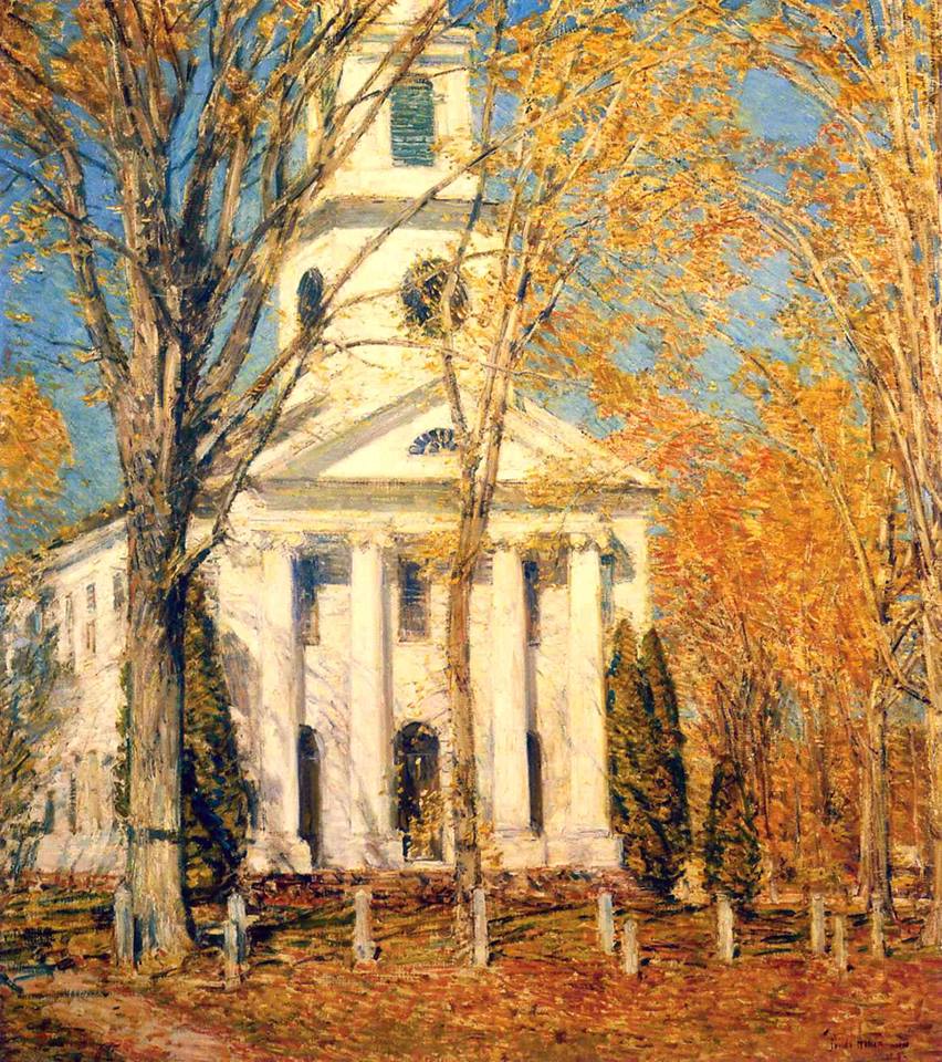 0 0 0 0 a a b b childe hassam the church at old lyme 1905 oil c