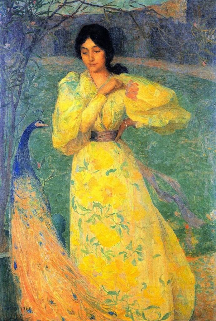 0 0 0 0 a a b b edmon   amon jean woman with a peacock