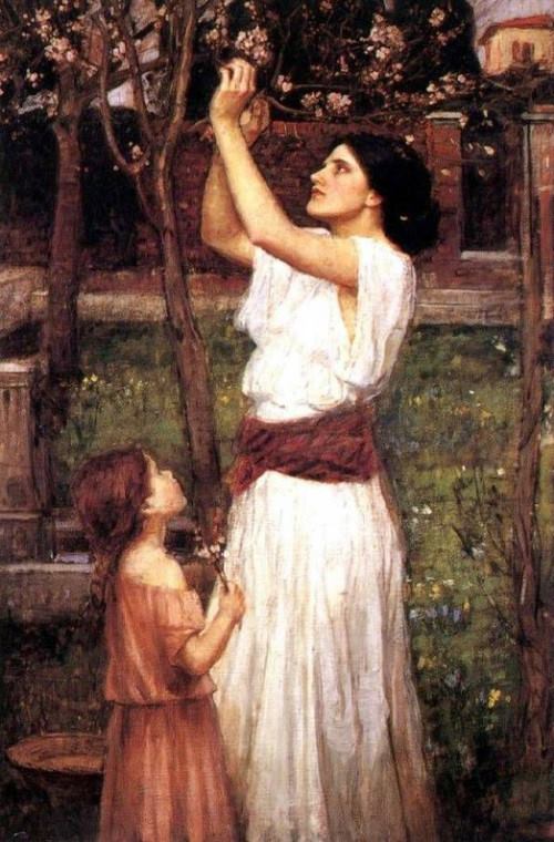 0 0 0 a a a b b gathering almond blossoms waterhouse 1916 oil c