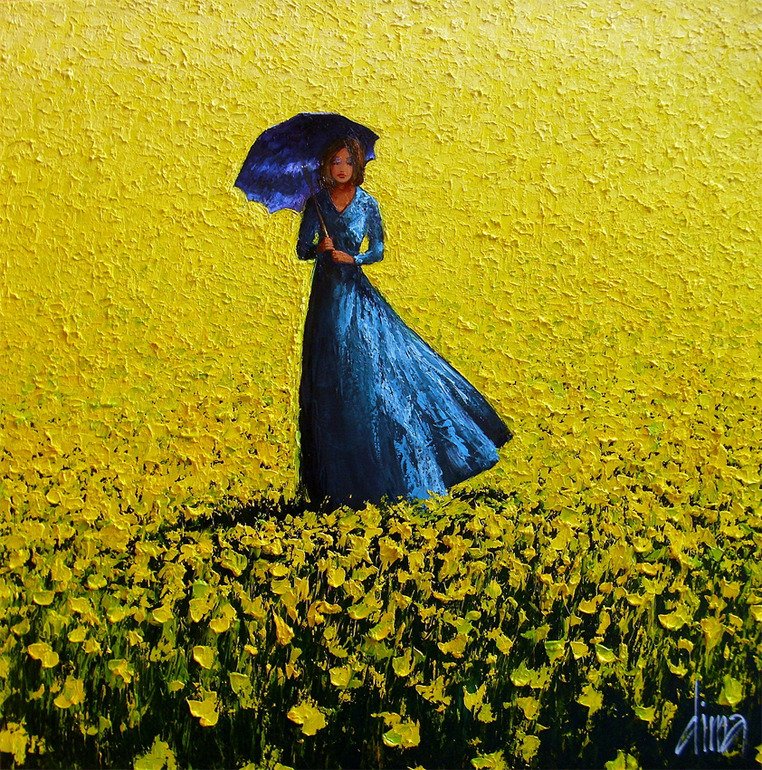 0 0 art morning girl with parasol