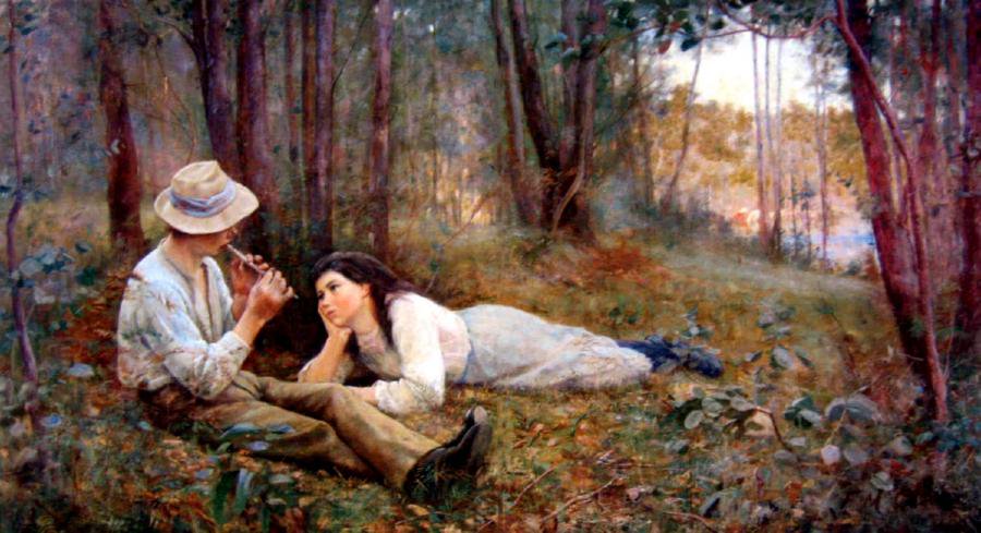 0 0 bush idyll frederick mccubbin 1855 1917 oil c