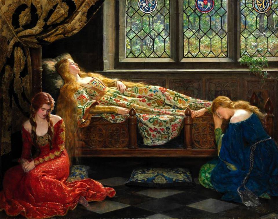 0 0 collier, john the sleeping beauty 1921 oil c