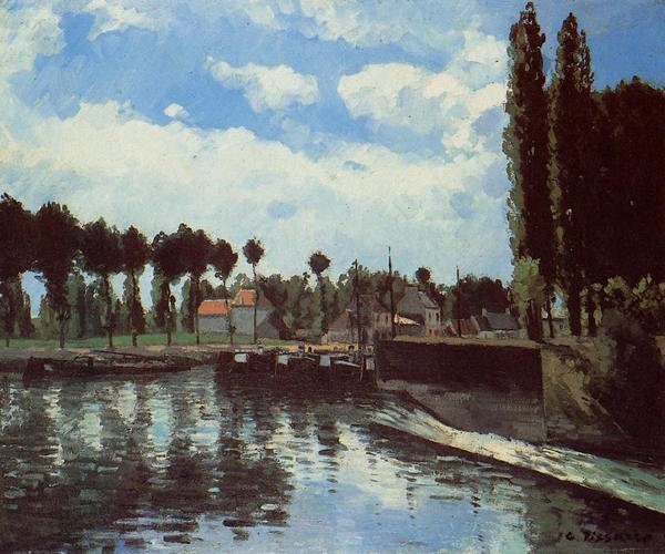 a a a a a camille pissarro the lock at pointoise oil on c TW dec 22