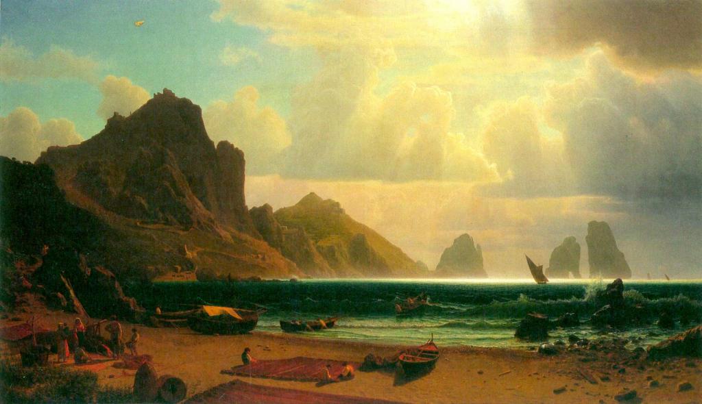 a a a a albert bierstadt marina piccola capri 1859  oil on c