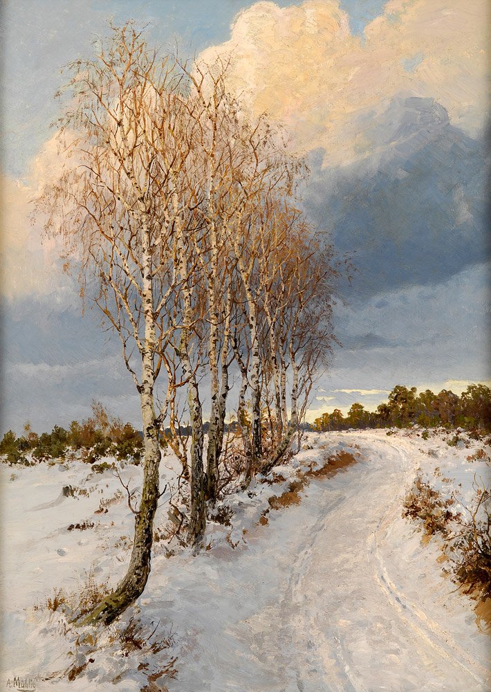 a a a a albert ernst muhlig paysage d'hiver 1880 oil on c TW dec 3