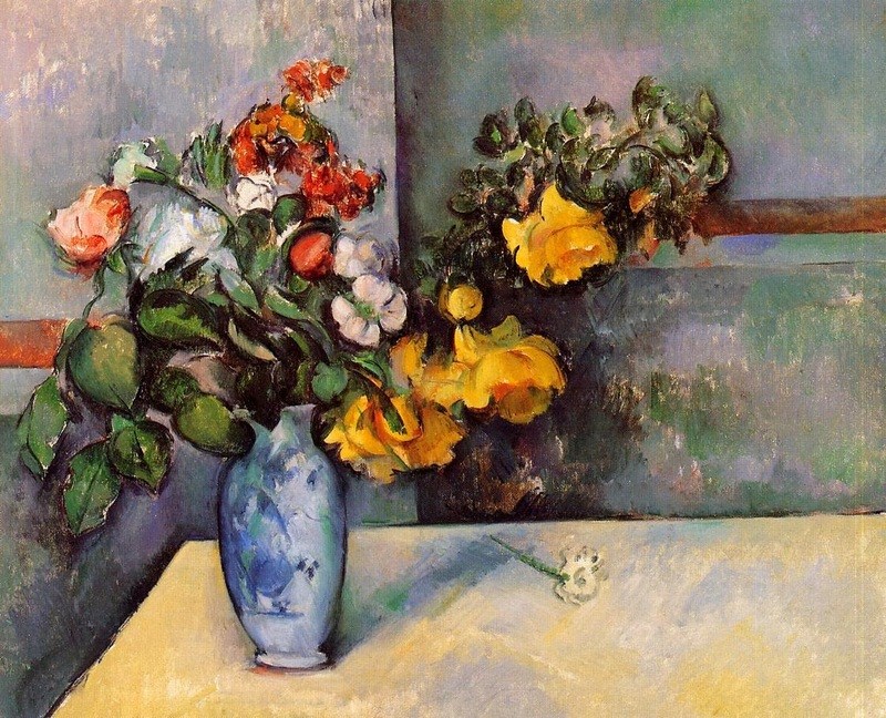 a a cezanne (paul) flowers in a vase 1885 oil on c aug 11