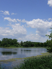 a beautiful clouds over pond sm shot