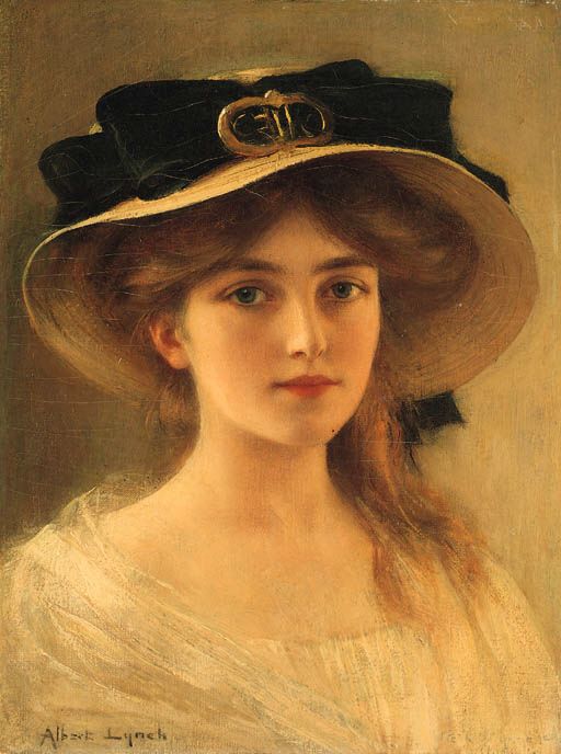 albert lynch portrait of a young girl