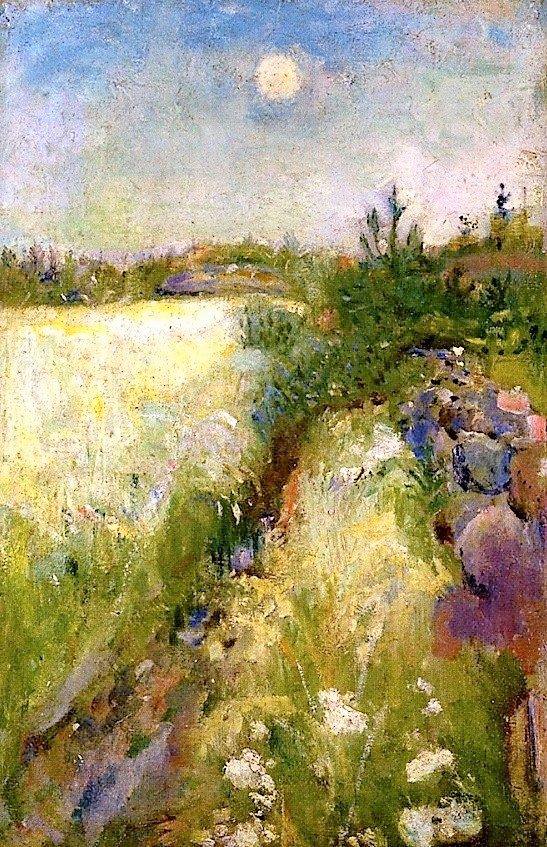 flowery meadow at veierland edvard munch 1887 oil c
