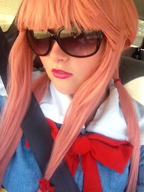 More Cosplay. This is Amanda as Yuko. My son (her Dad) made the pattern, and I did all the sewing on this one.