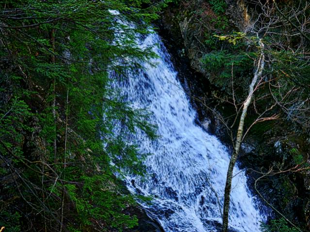 Moss Glen Falls in Stowe, Vermont.  Processed in Aurora HDR with four layers.