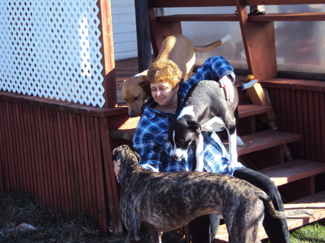 My Wife Lorie getting Love from our Babies
