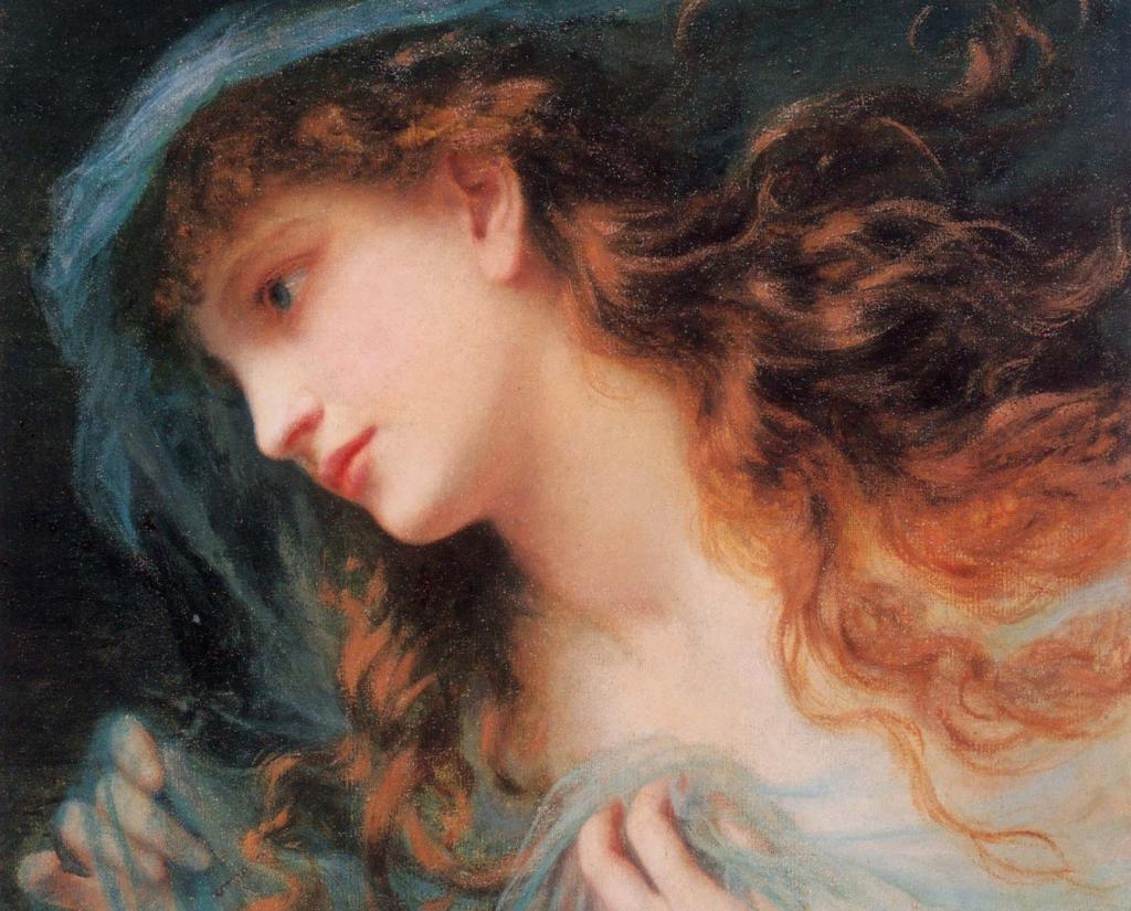 sophie gengemre anderson head of a nymph
