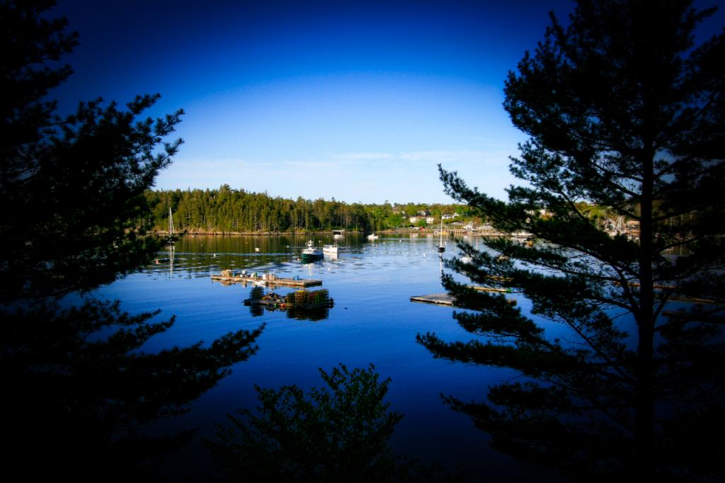 Southwest Harbor, Maine around 6:30 in the morning.
