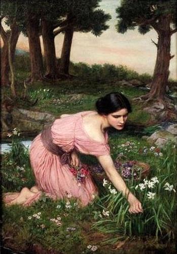 spring spreads on green lap of flowers waterhouse 1900.jpg