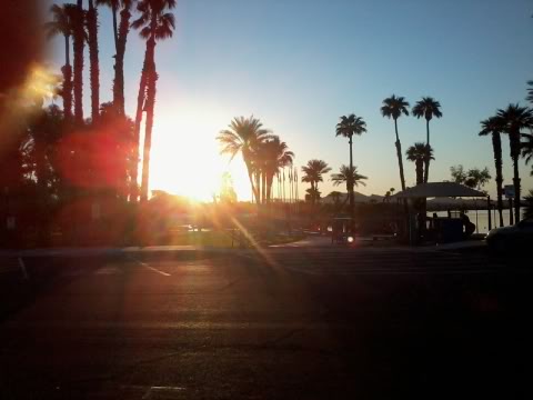 Sunrise at London Bridge Beach park in Havasu