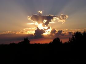sunset I took this from my back deck on night