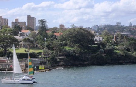 Sydney Harbour Admiralty House and Kirribili House, which is the Sydney residence of the Prime Minister but he chooses not to live there. It is the ho