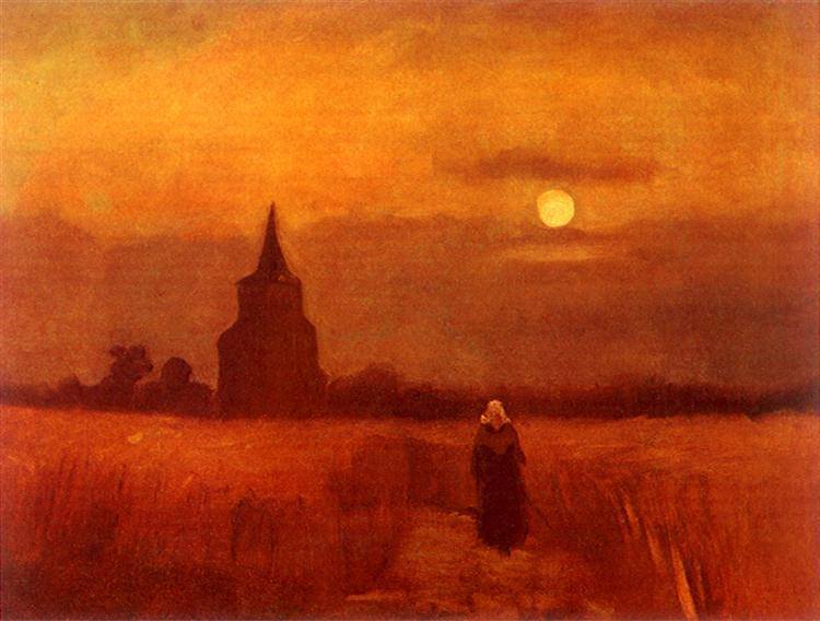 the old tower in the fields van gogh 1884 oil c