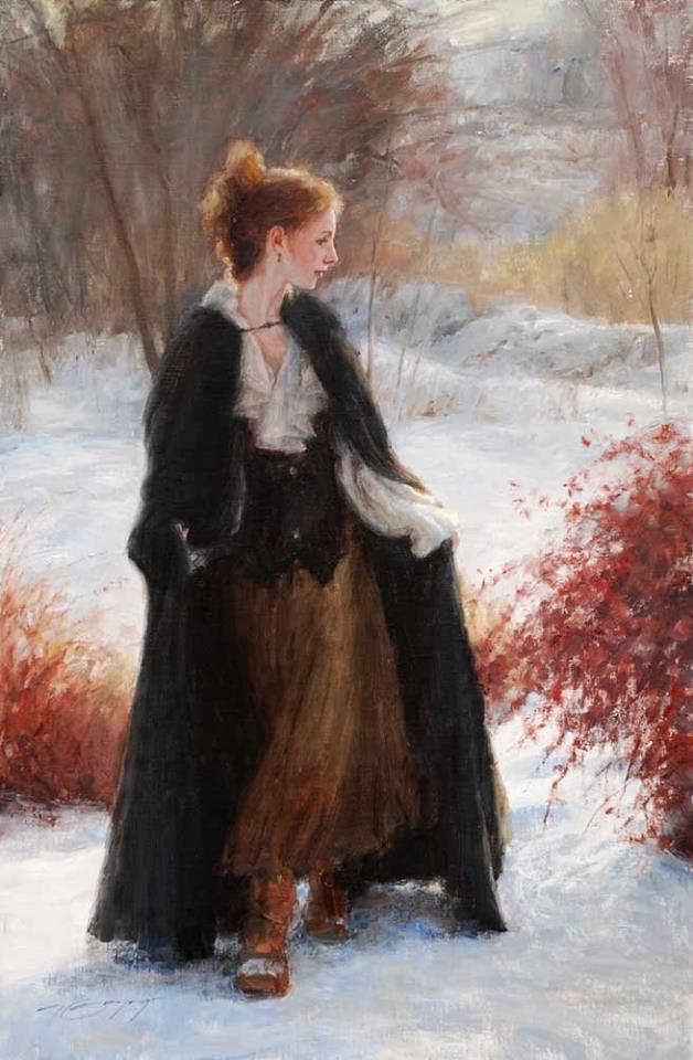 winter elegance trent gudmundsen contemporary 1978   oil c