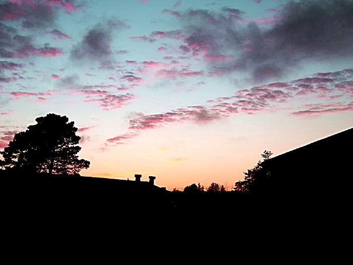 Winter, evening sky from my apartment, 12/15/2017.
